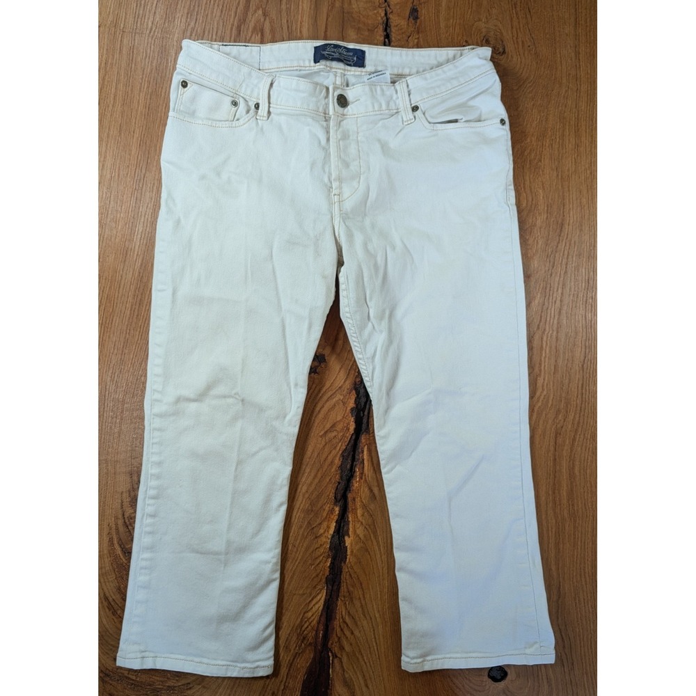 Levi Strauss Signature Womens Juniors 11 Ivory Straight Leg Stretch Jeans‎